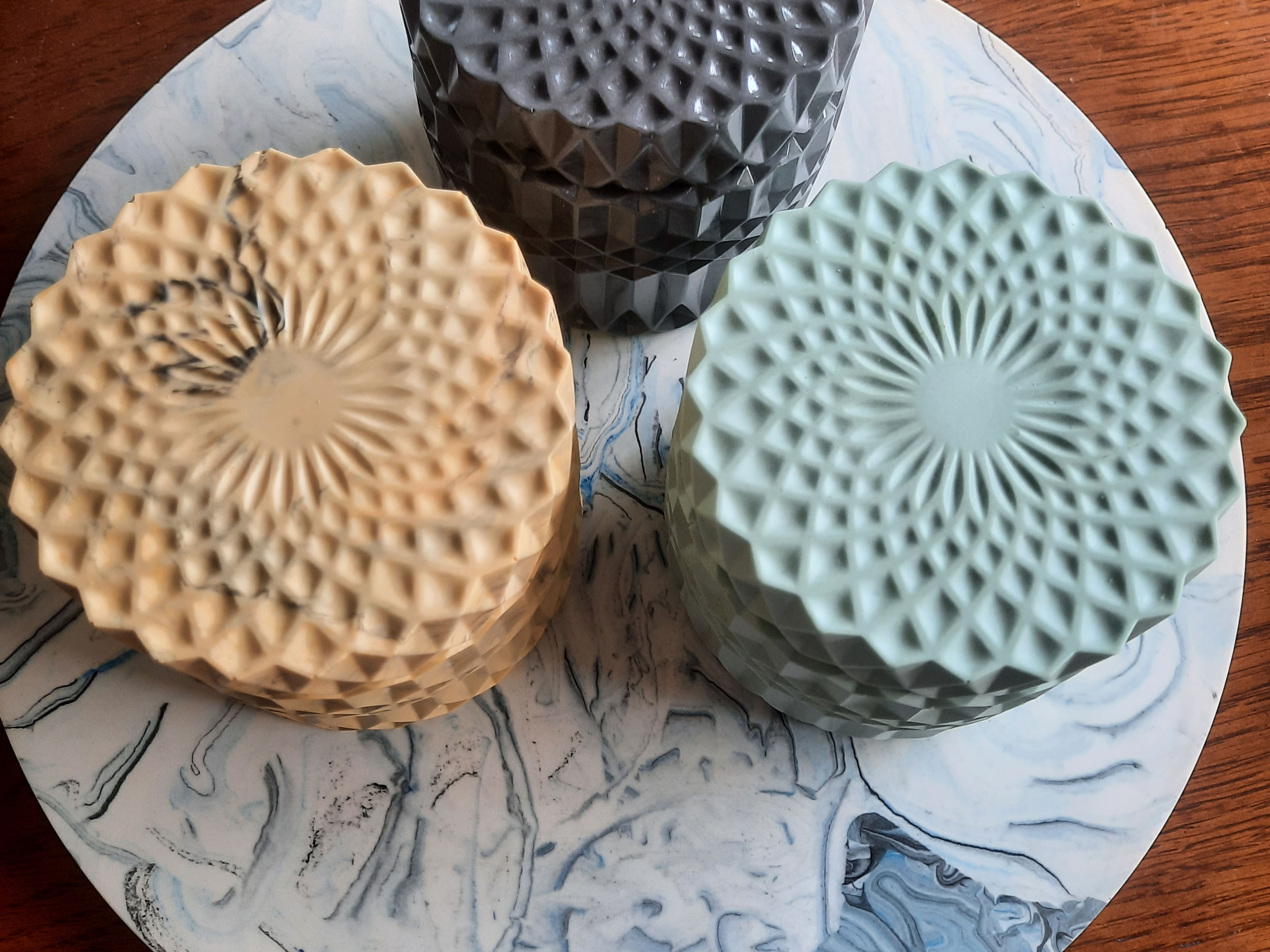 Faceted Jar with Lid