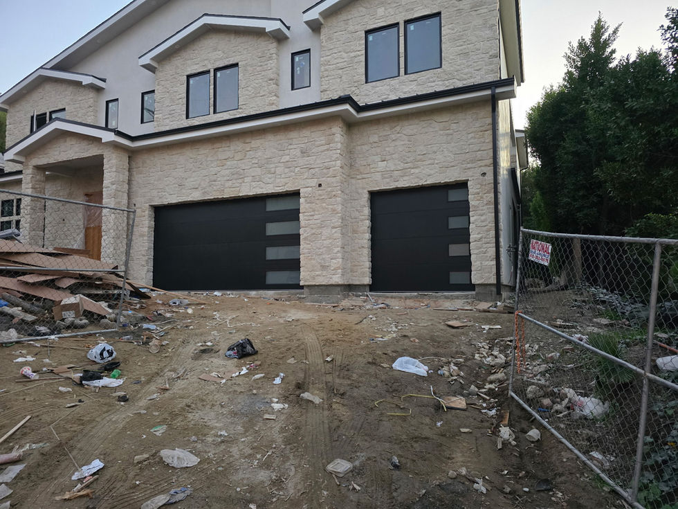 Textured Flush Black Insulated Doors with Windows