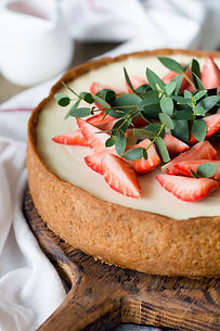 Käsekuchen mit Erdbeeren