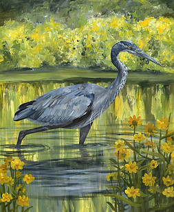 Great Blue Heron in Pond - small.jpg