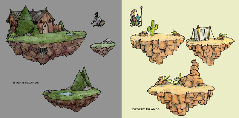 Pixel Sunrise Environment Design