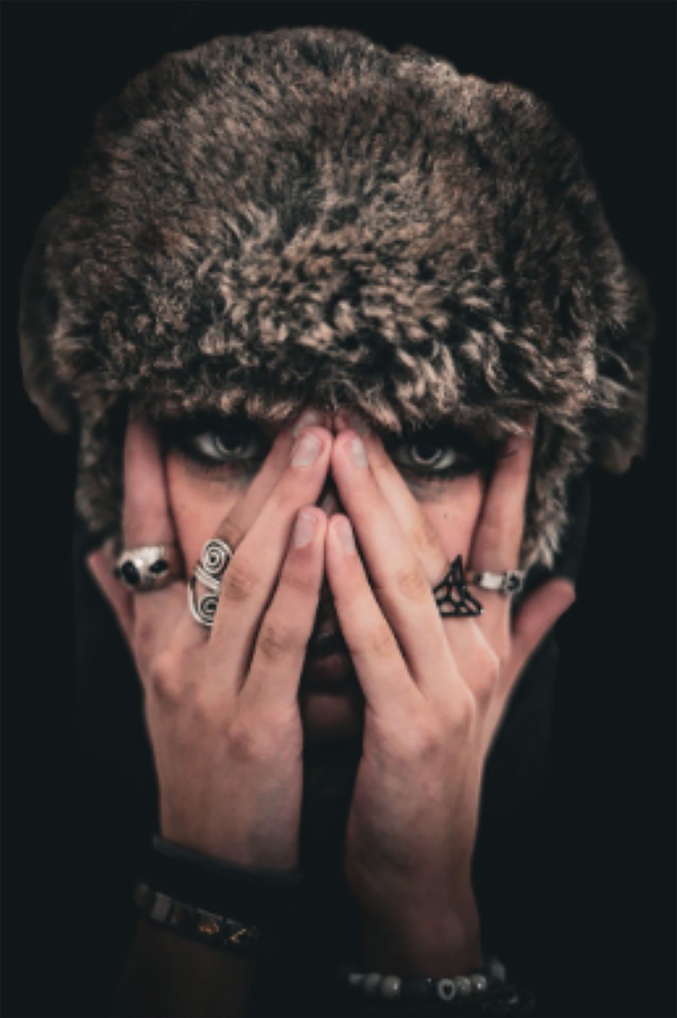 Selection of artworks from CRUX, a student-led group exhibition featuring multiple young artists exploring authority, knowledge, and resistance