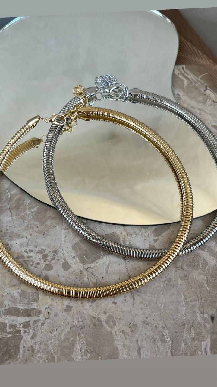 COLAR ARO LISTRAS - BIJOUTERIA FINA