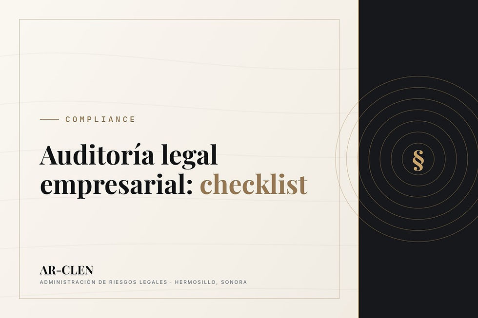 Portada de la guía de CLEN: checklist de auditoría legal empresarial en México