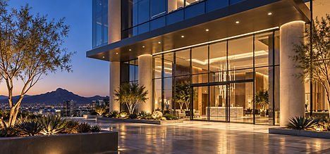 Entrada de Torre Hermosillo, oficina ejecutiva de CLEN en el piso 11