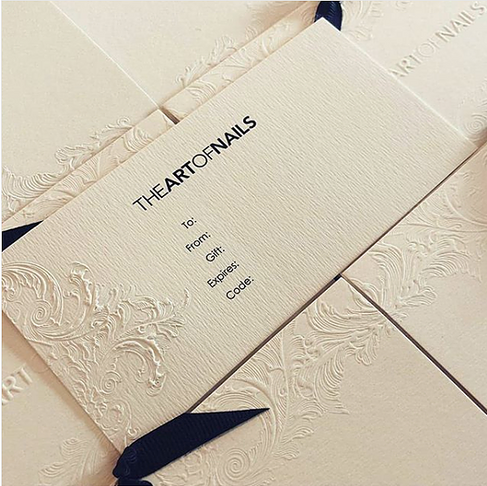 The Art of Nails - Embossed Gift Card