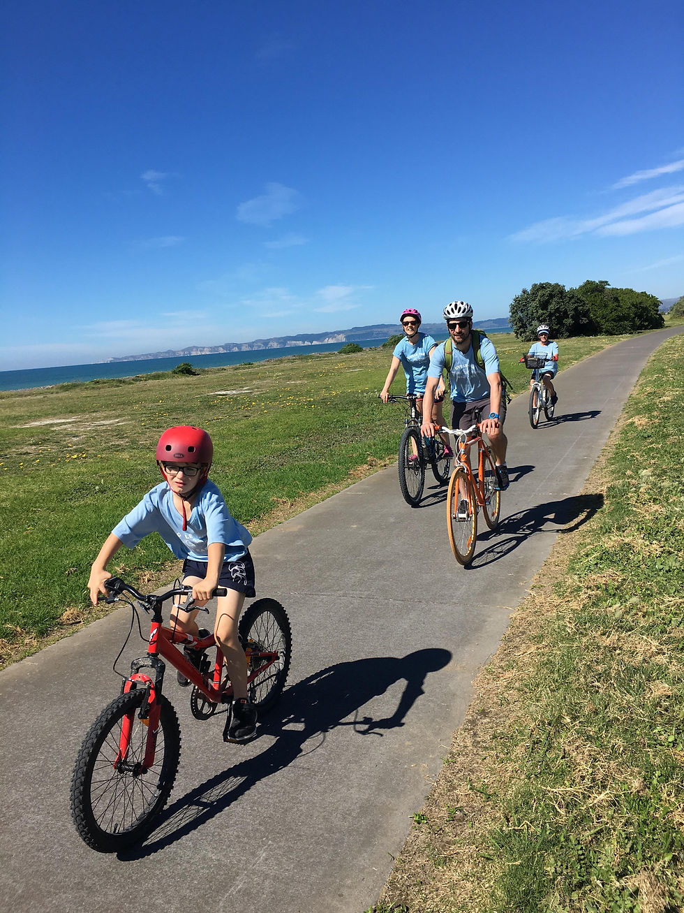 Cycling in New Zealand with family
