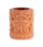 Ceramiche Bevilacqua baroque cylindrical vase 20 cm handmade in Sicily – luxury Italian décor for USA homes.