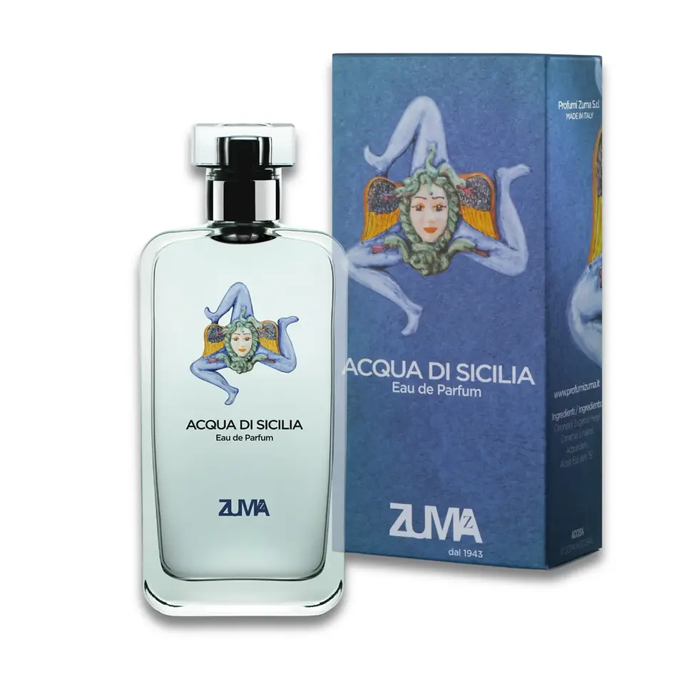 Zuma Eau de Parfum bottle and box, Italian gift perfume from Oceanside NY