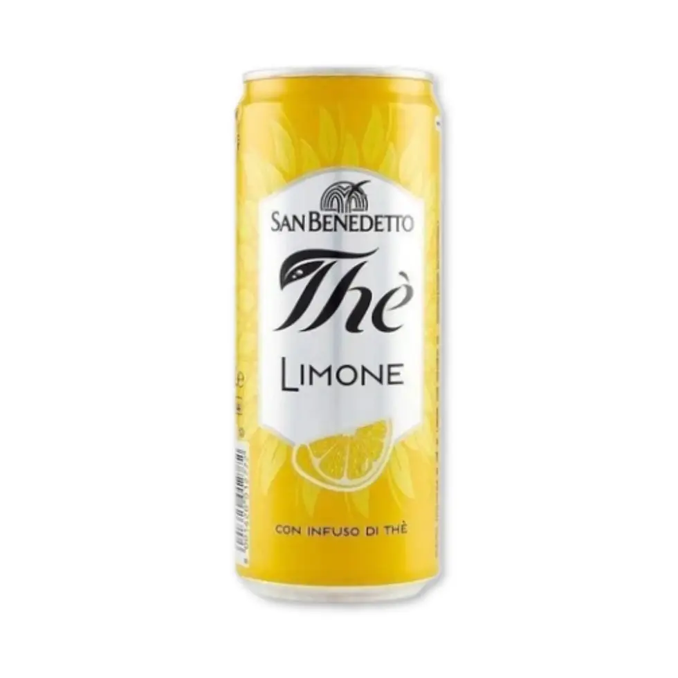 Refreshing San Benedetto thè limone – real tea infused lemon iced tea can