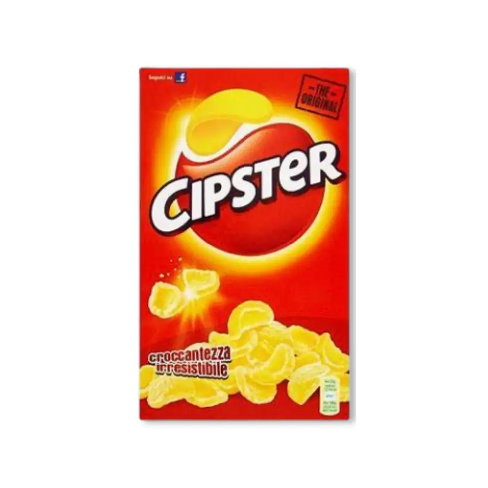 Cipster Italian potato chips 65g box – crispy and light snack available at Bel Paese Food Store USA