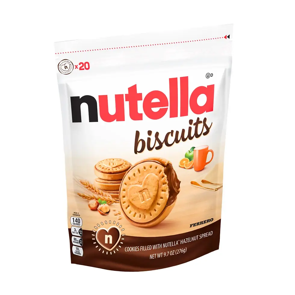 Nutella Biscuits filled with creamy hazelnut spread – original Italian cookies at Bel Paese Food Store