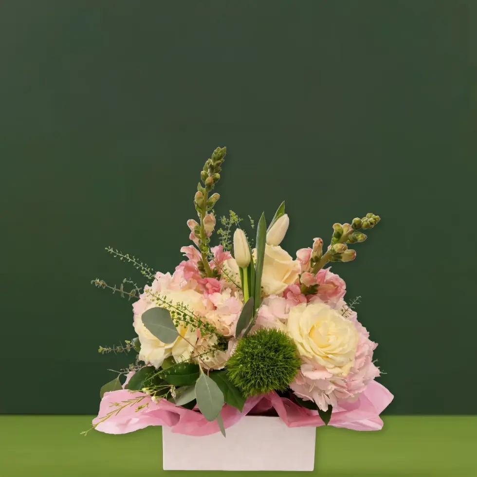 admin week flowers oceanside ny same day delivery blush pink office arrangement east rockaway florist