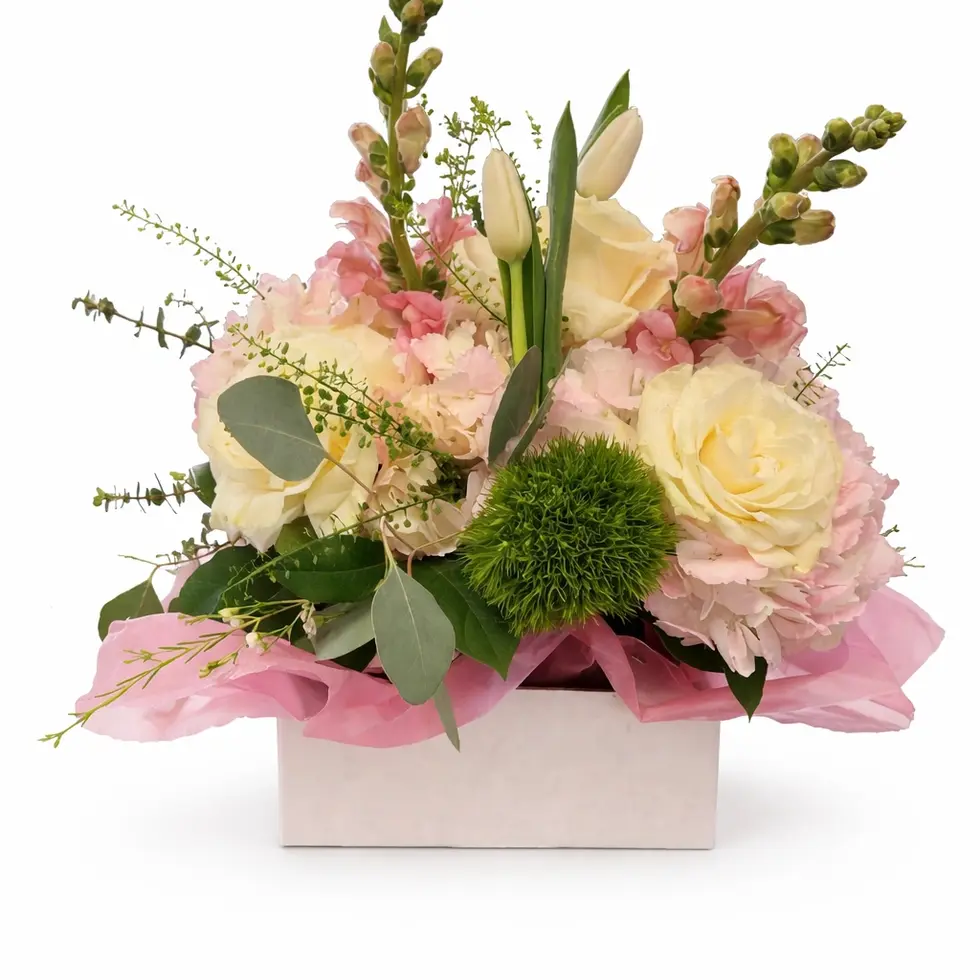office flowers rockville centre ny admin week blush arrangement long island same day delivery
