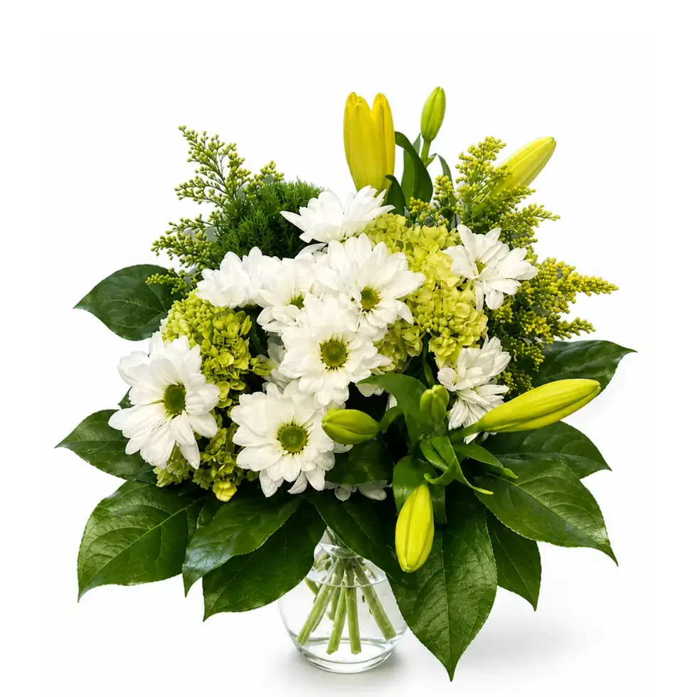 yellow-lily-green-hydrangea-bouquet-east-rockaway-ny.webp
