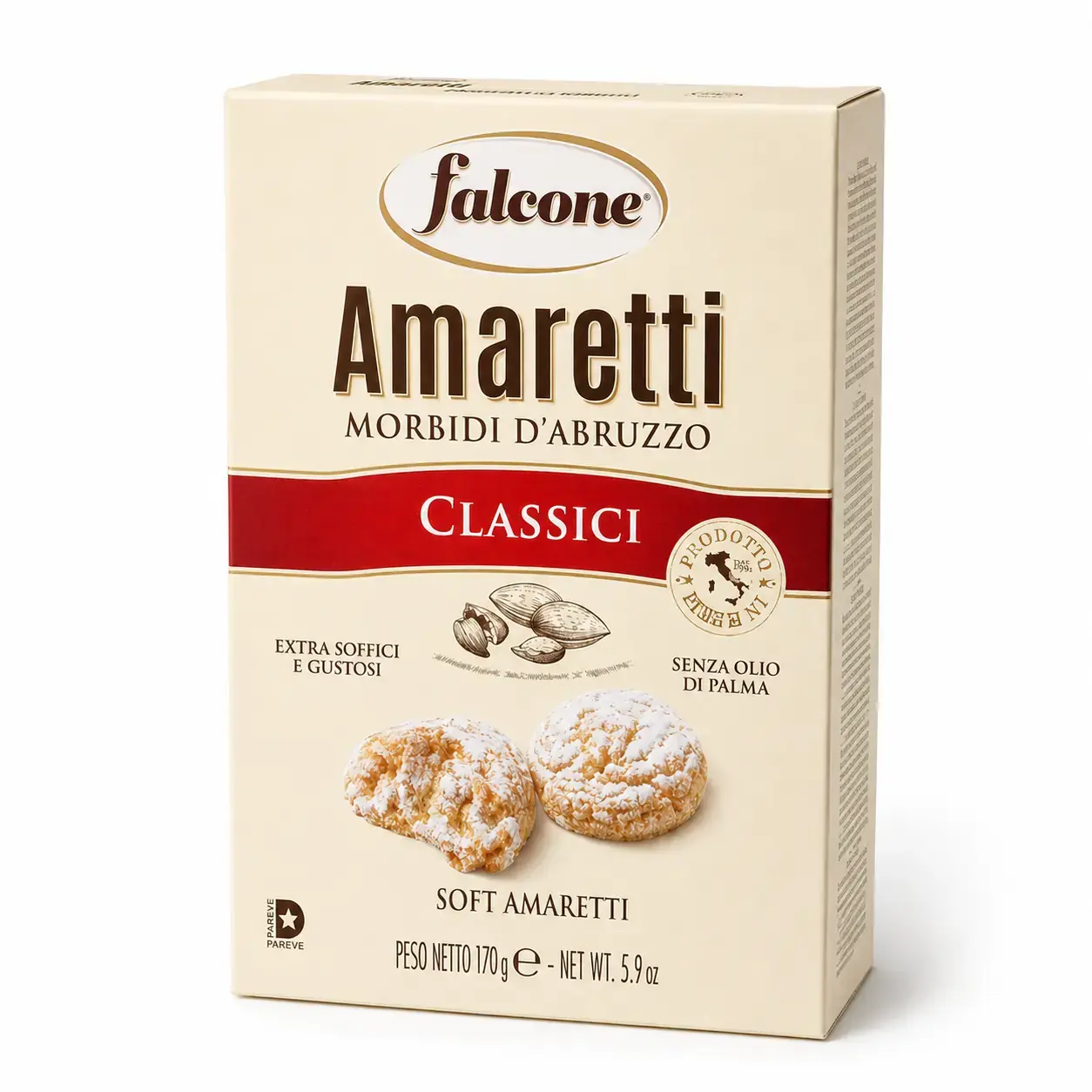 Falcone Classic Soft Amaretti 5.9-ounce box front view