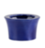 Handmade blue flared cylinder ceramic vase by Ceramiche Bevilacqua.