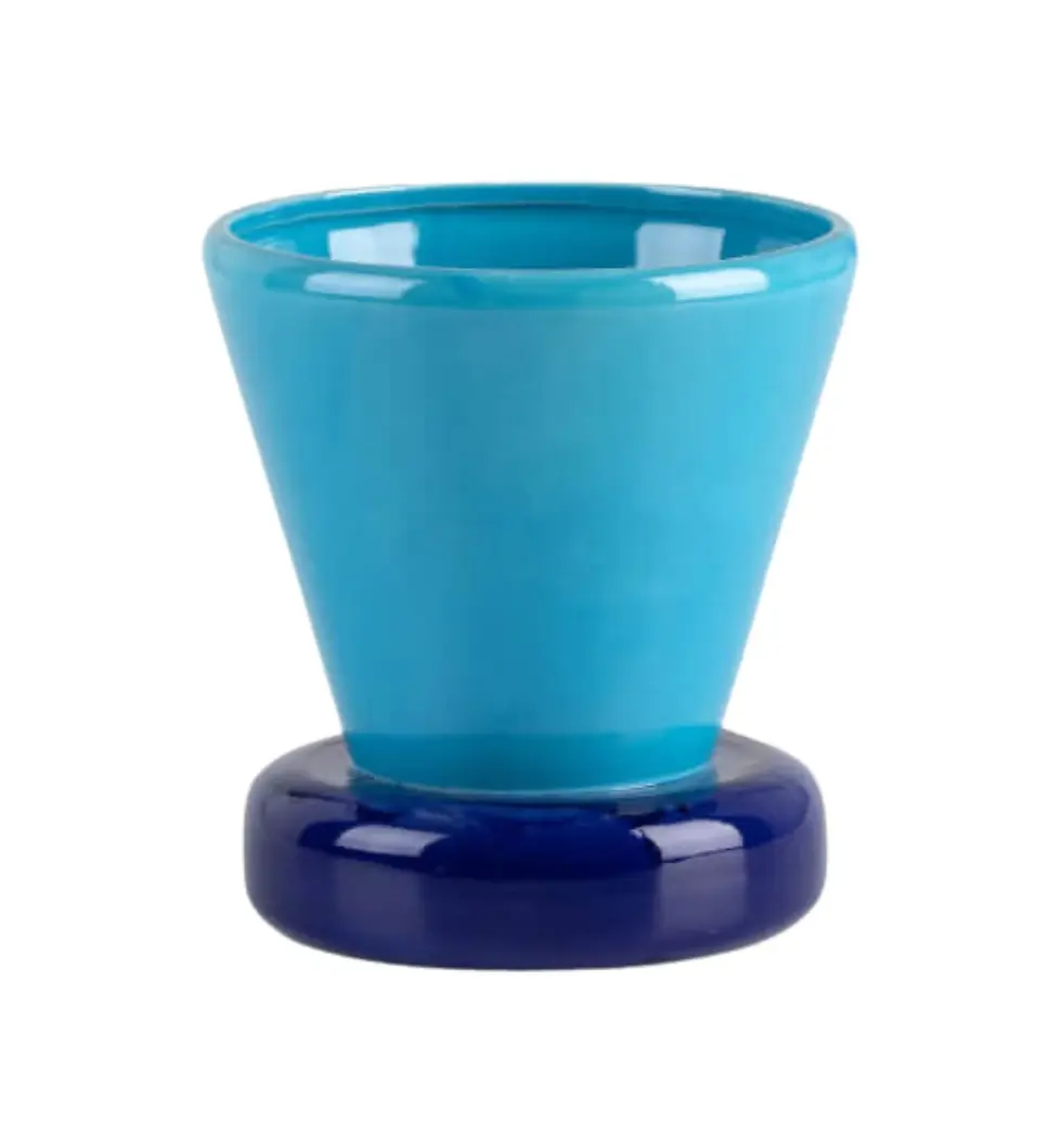 Thumbnail: Sky blue handmade ceramic vase, Sicilian artisan décor in Oceanside NY
