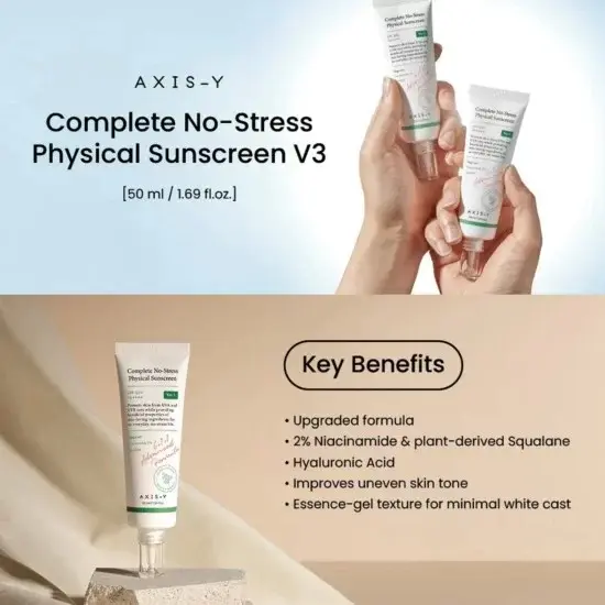 Miniature : AXIS-Y - Complete No-Stress Physical Sunscreen (V3) 50ml
