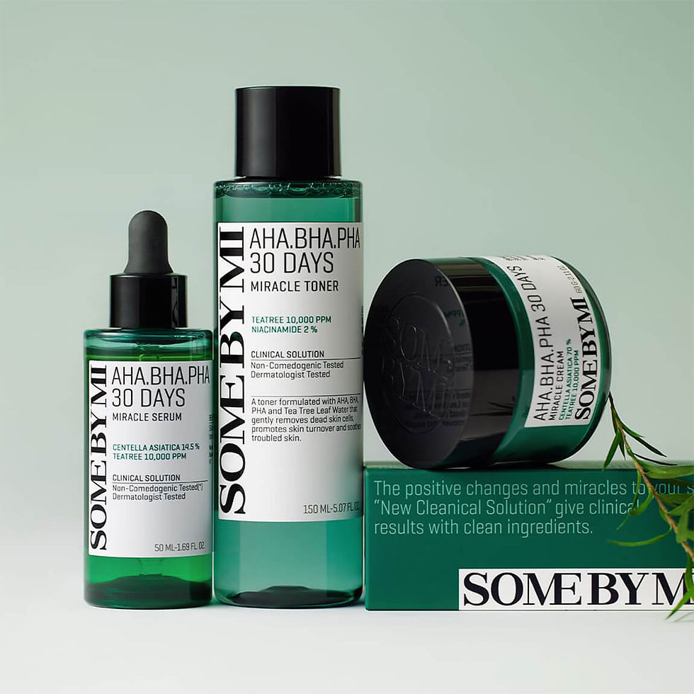 Some By Mi AHA, BHA, PHA 30 Days Miracle Toner, Serum and Cream