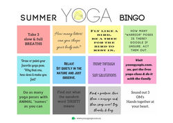 yoga bingo