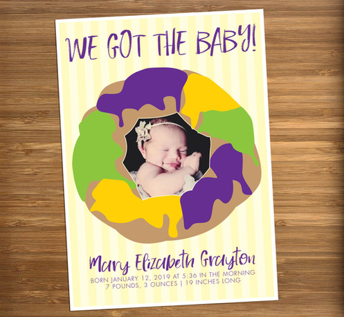 King Cake Baby We Got The Baby Personalized Baby Shower Invitation King Cake Baby We Got The Baby Personalized Baby Shower Invitation
