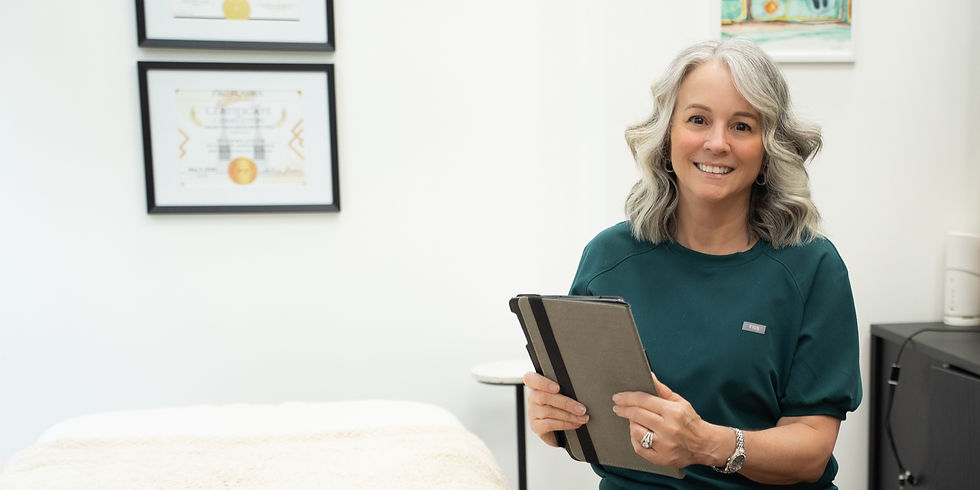 Dianne Sitar, Certified Trichologist and Master Hairdresser, at her hair loss studio in Laconia NH