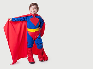 kid superhjälte kostym