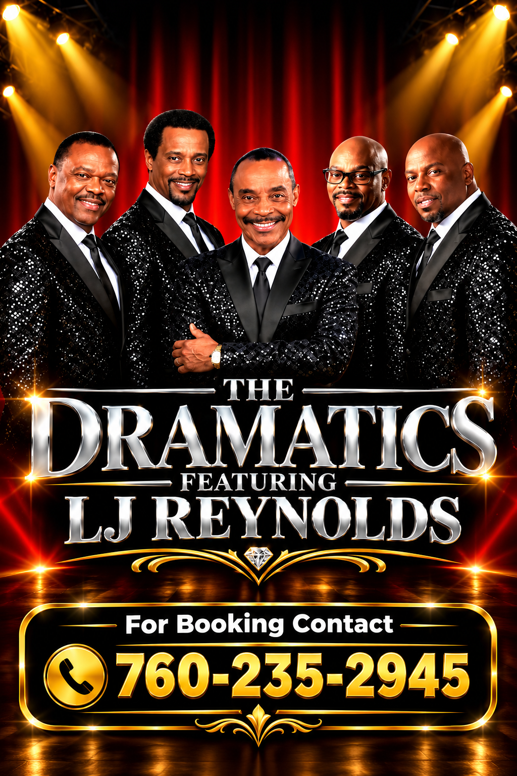 The Dramatics featuring LJ Reynolds promotional flyer