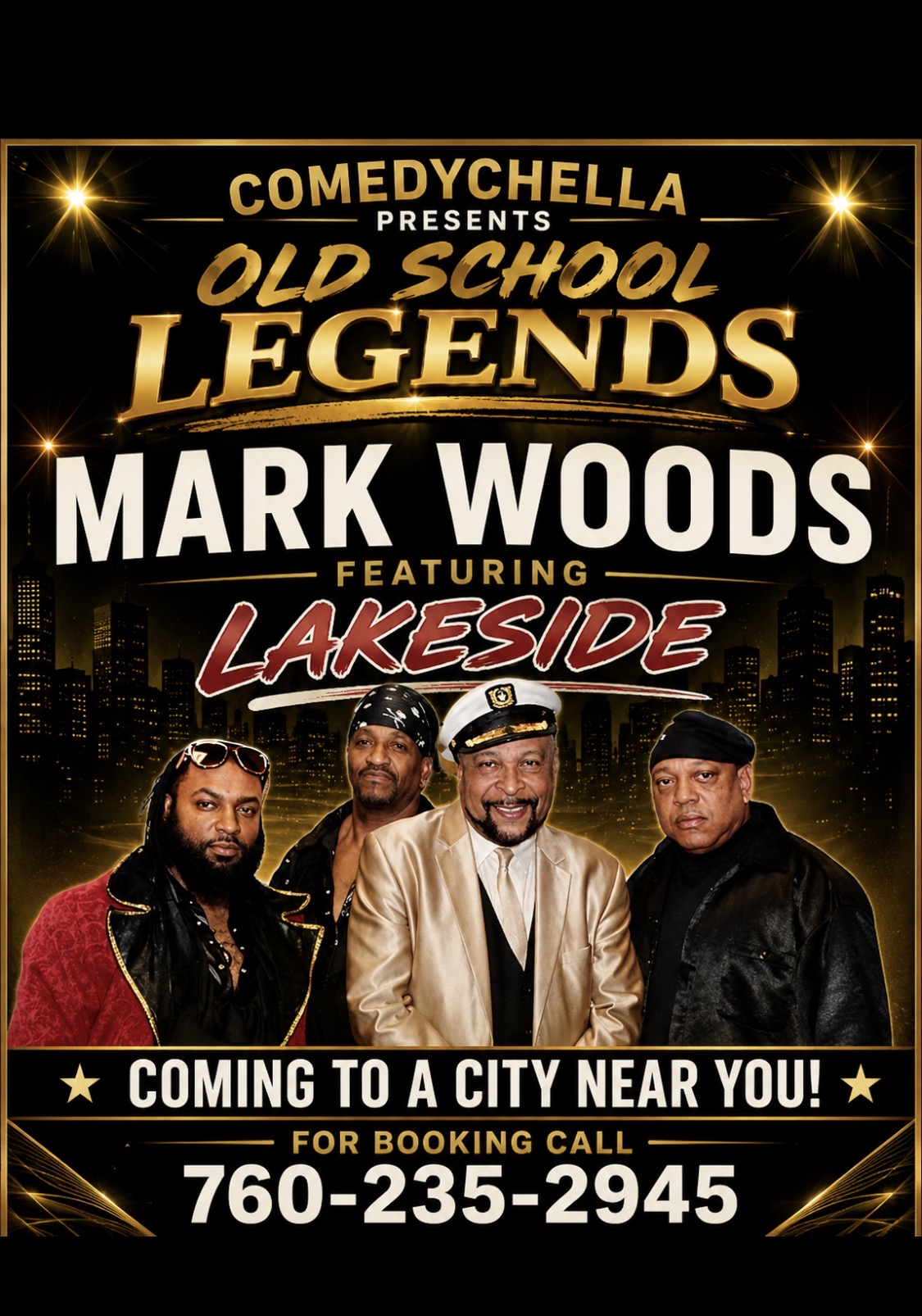 Old School Legends: Mark Woods featuring Lakeside promotional flyer