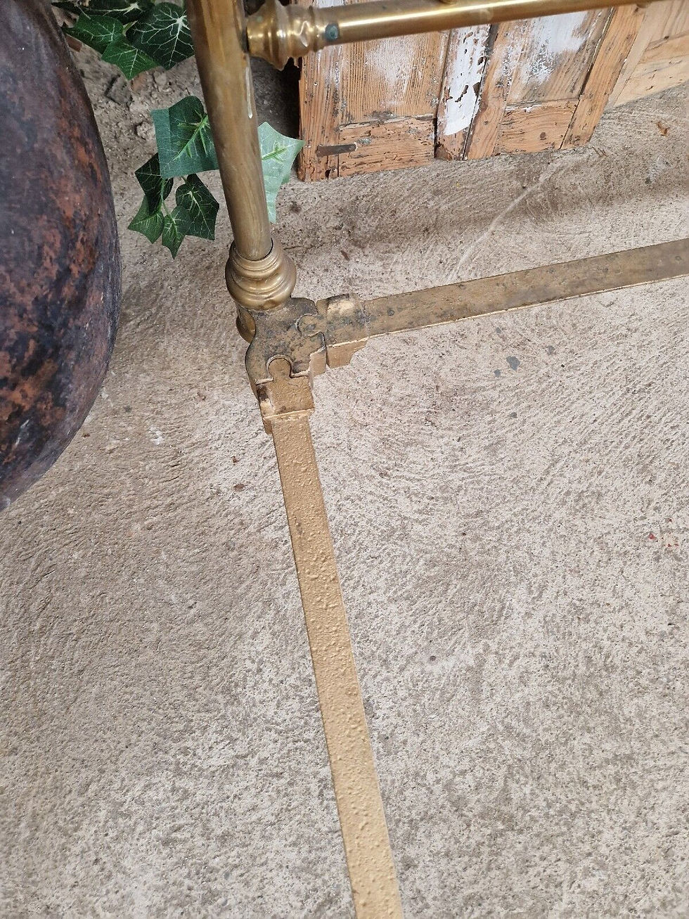 Miniature : Antique Brass Bed Frame French Art Deco Period Gold