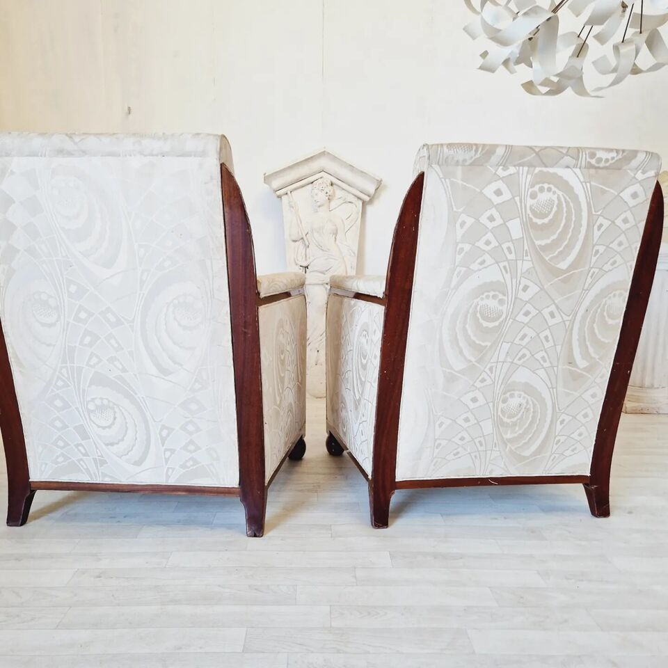 Miniature : Pair of Art Deco Armchairs 1930s