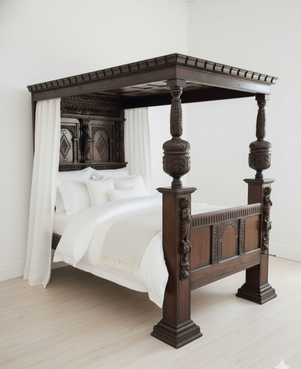 Antique Tester Bed Jacobean Canopy Bed 17th Century St Veronica