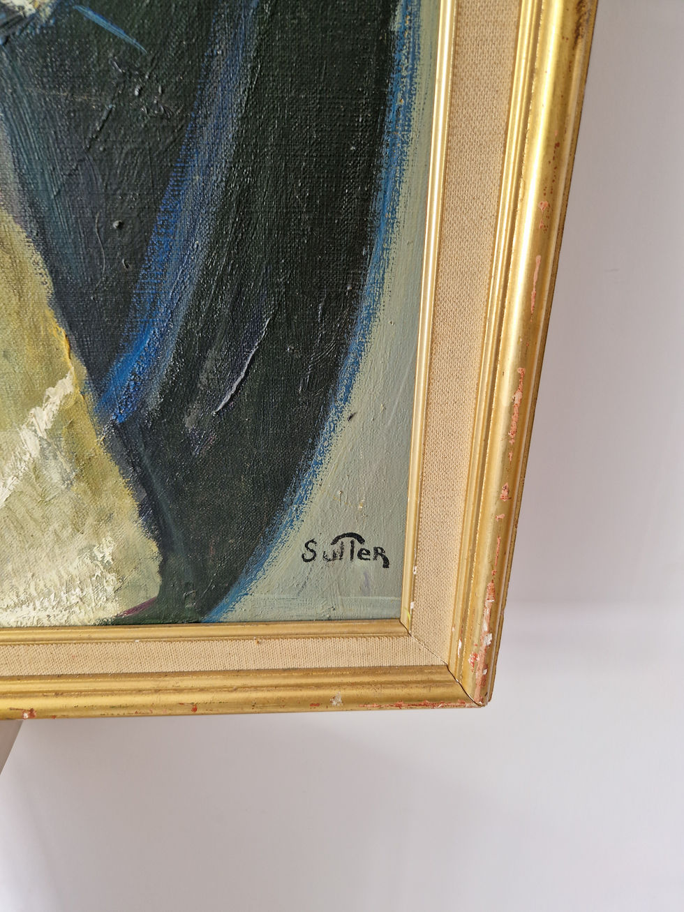 Thumbnail: Antique Nude Female Oil Painting On Canvas Mme Paris