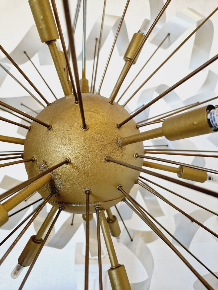 Miniature : Large Vintage Light Fitting Sputnik Space Age Style