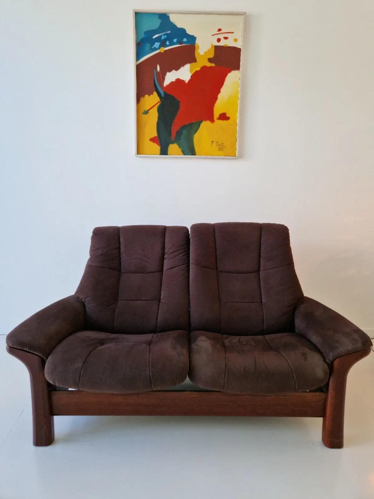 brown fabric front view