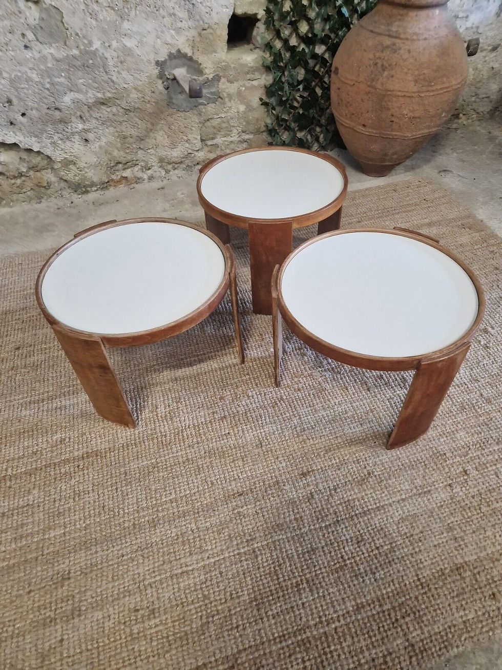 Thumbnail: Vintage Designer Nest of Tables Gianfranco Frattini 1926-2004 Model 780
