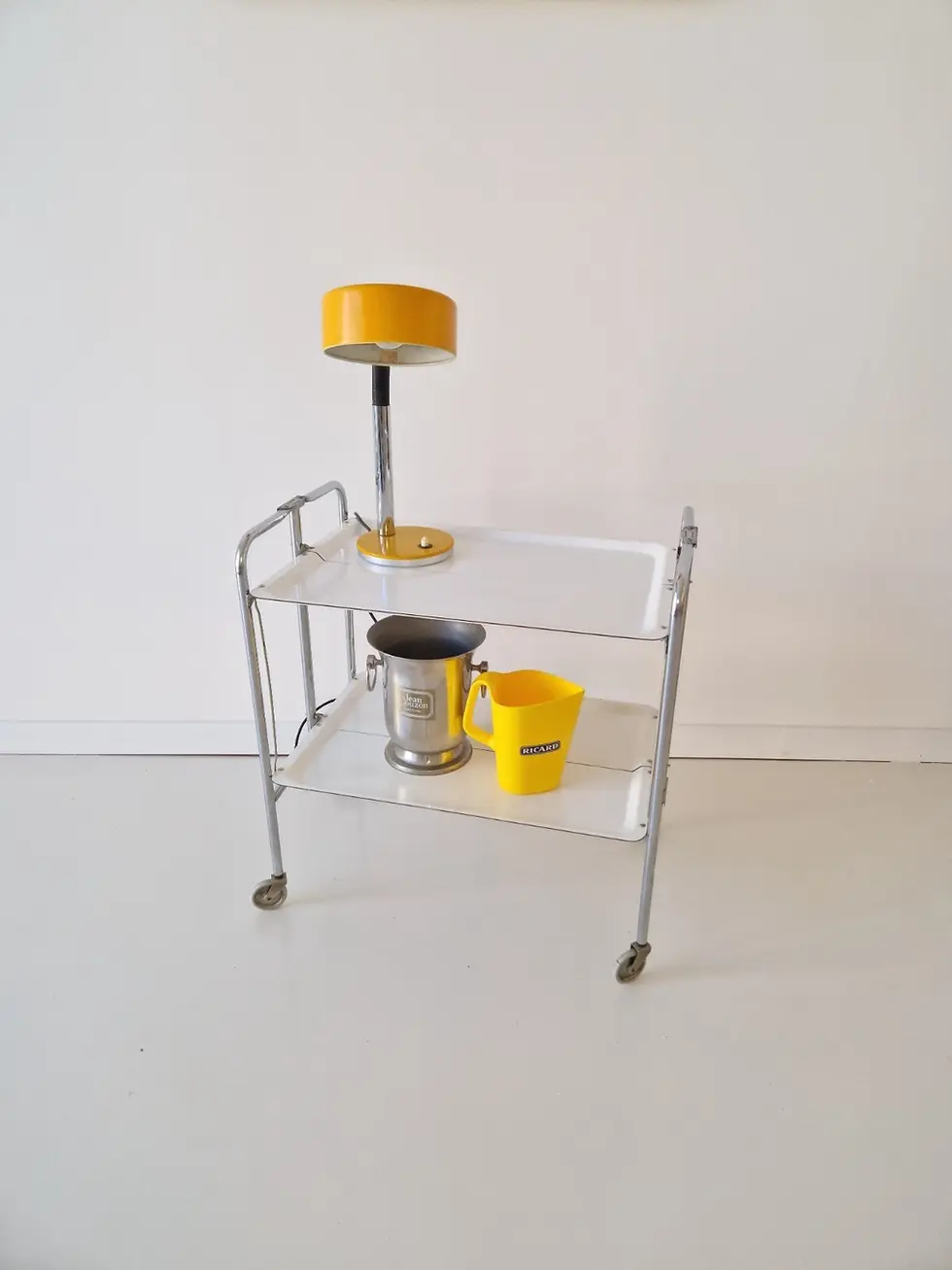 trolley with decorative items