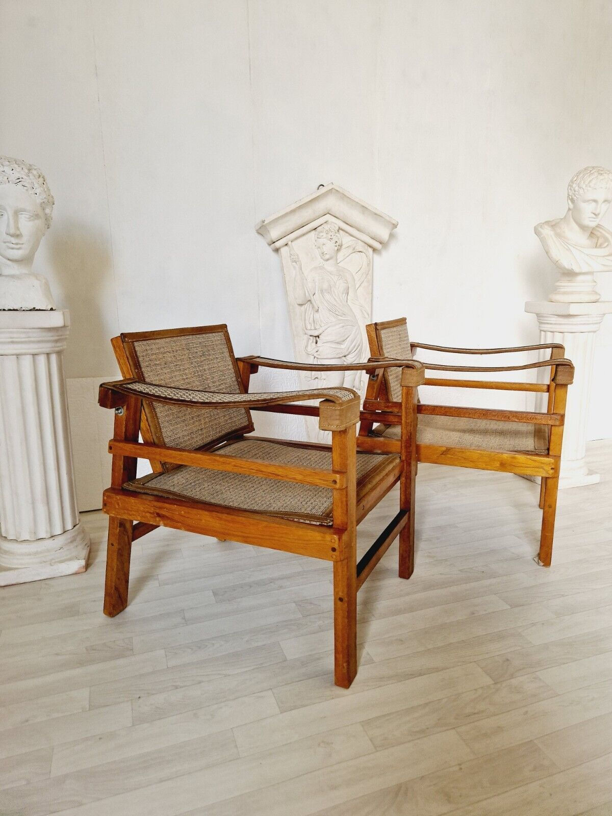 Pair of Vintage Teak Plantation Armchairs Circa 1970