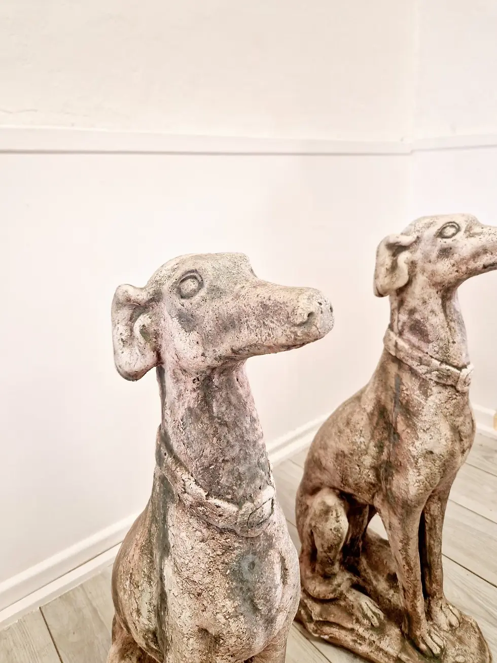 Miniature : Vintage Pair of Greyhound Dog Statue