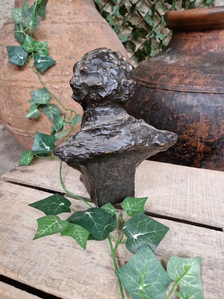 Thumbnail: Antique Beethoven Bust Signed in Plaster