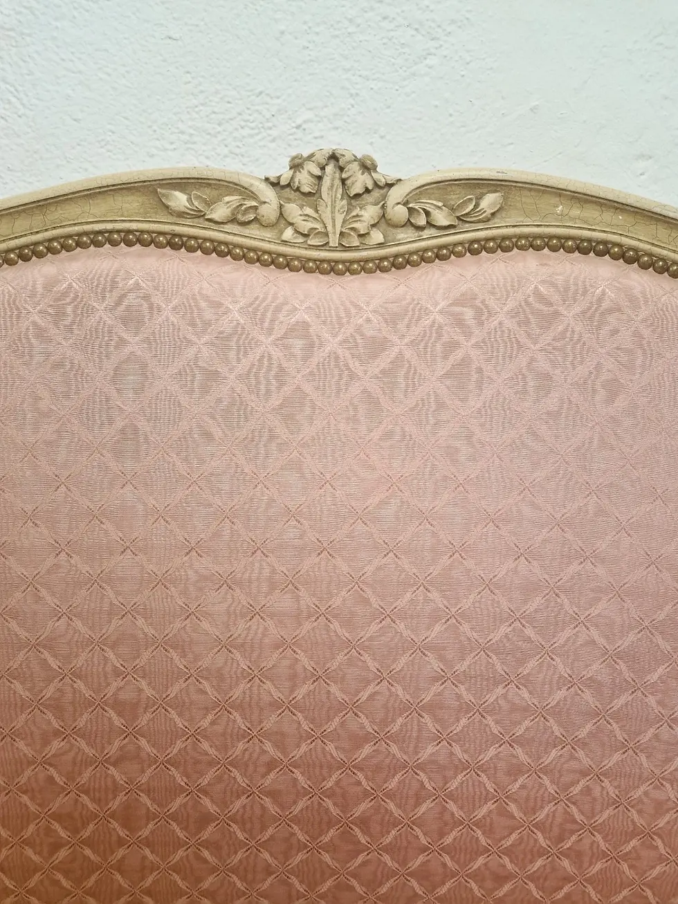 Miniature : French Pink Corbeille Double Bed Louis XV Style