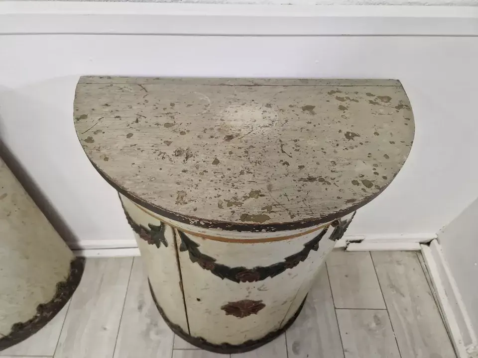 Thumbnail:  Pair of 18th Century Drum Cupboards