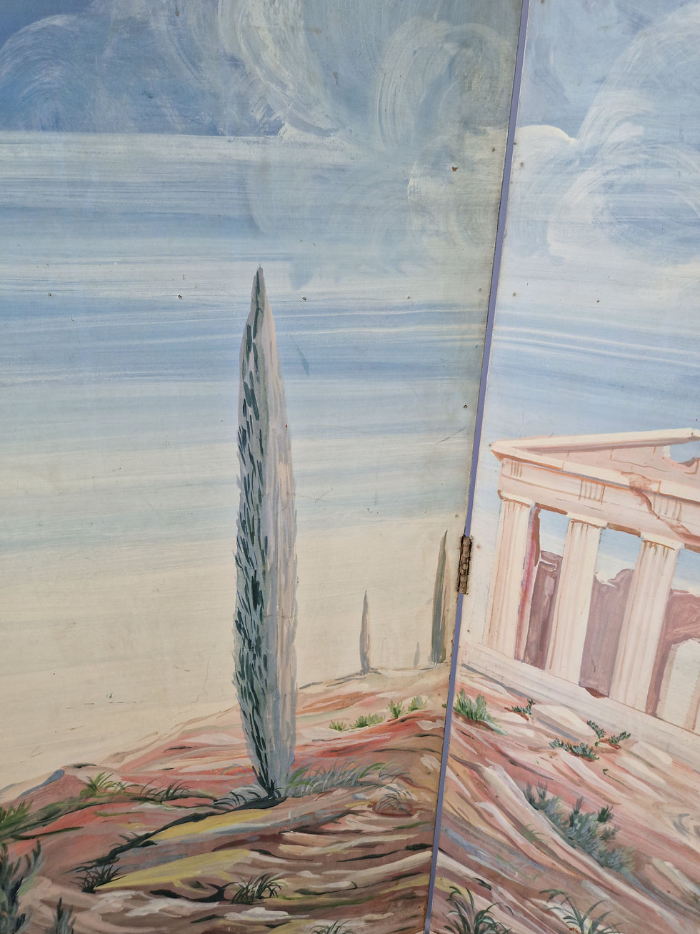 Thumbnail: Vintage Room Divider Screen French Paravent "The Pantheon"