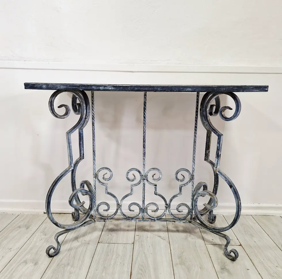 Miniature : Vintage French Metal Console Table