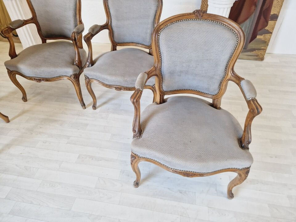 Thumbnail: Antique French Armchairs Suite of 4