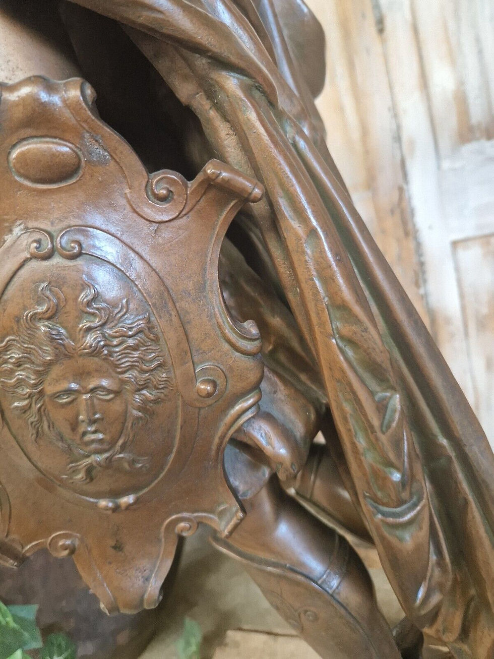 Miniature : Antique Bronzed Spelter Statue of Mercury - Hermes 100cm High