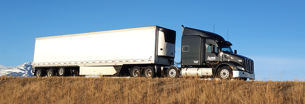 Alpine Food Distributing CLD Driver parked in eastern Oregon