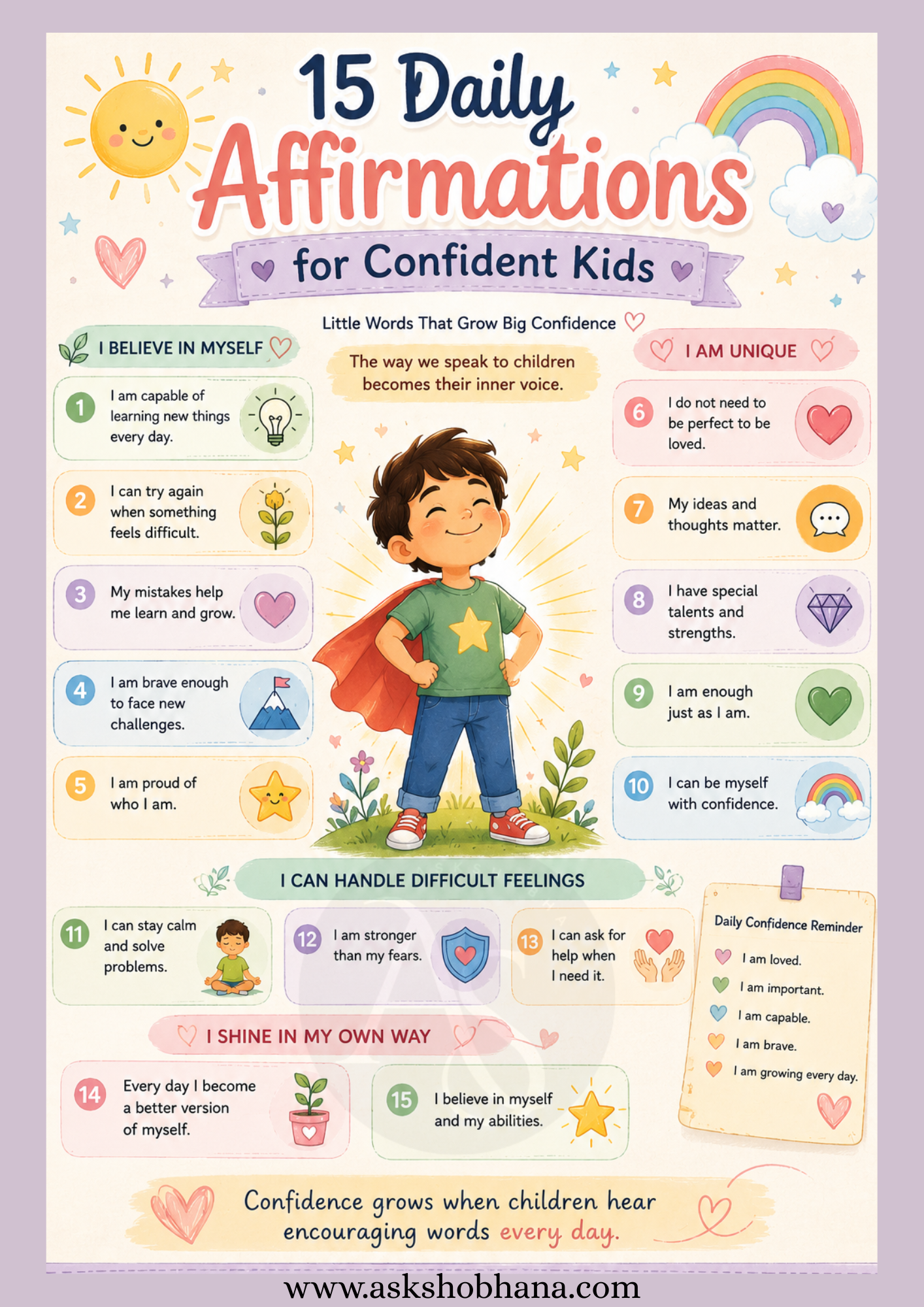 Positive Affirmation Colouring Book for Kids