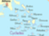 A map of Greek islands